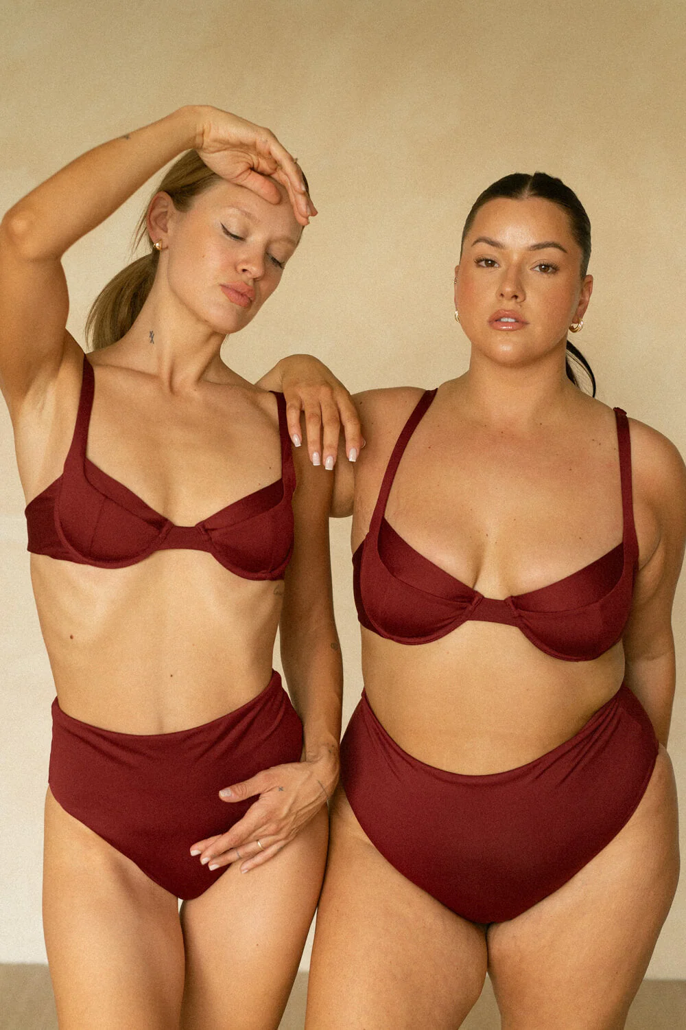 The Amalfi Underwire Tie Back Top - Pomegranate - Image 4