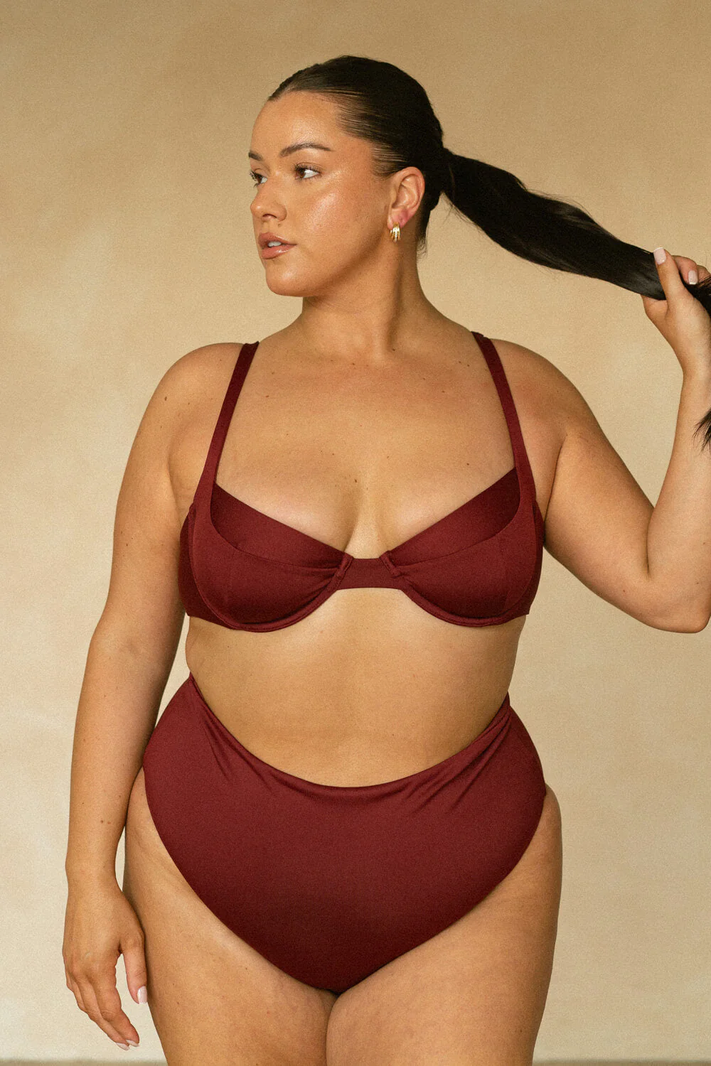 The Amalfi Underwire Tie Back Top - Pomegranate - Image 6