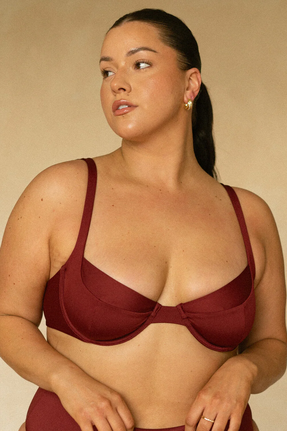 The Amalfi Underwire Tie Back Top - Pomegranate - Image 7