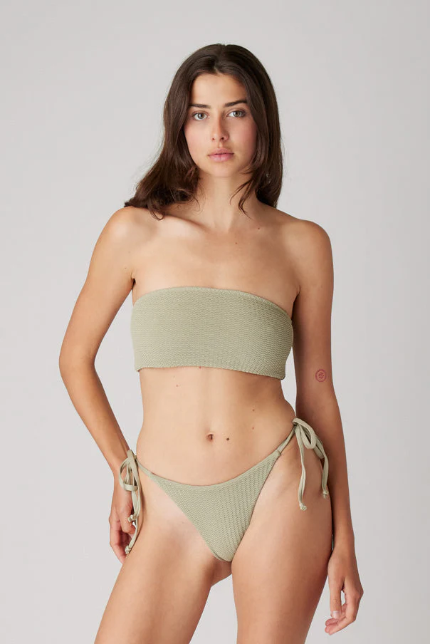 The Bandeau - Soft Olive Ripple