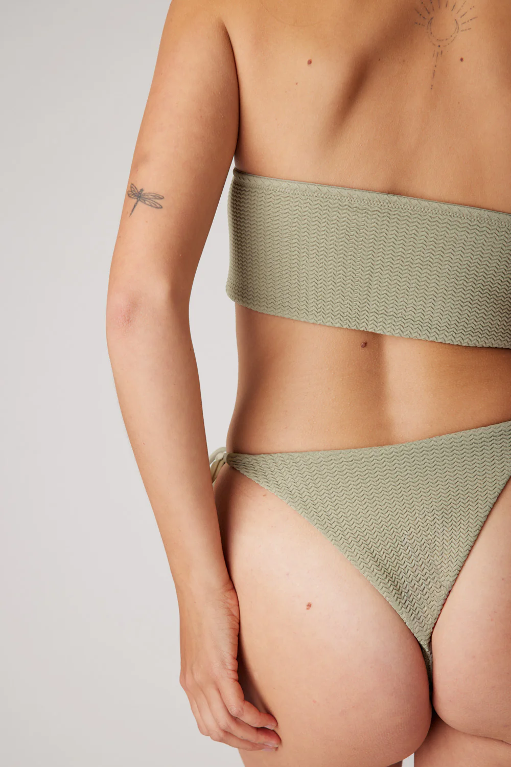 The Bandeau - Soft Olive Ripple - Image 4