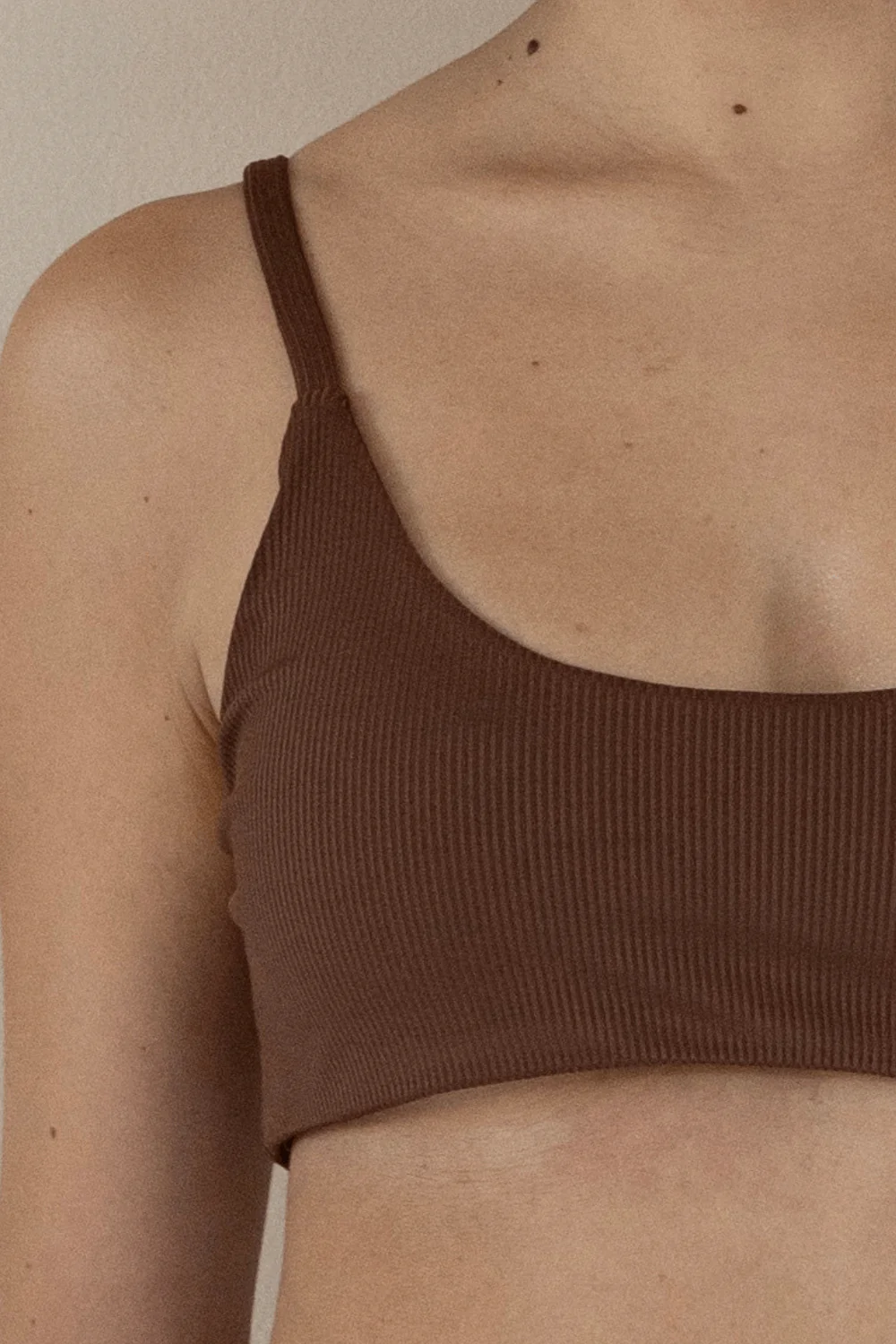 The Bralette Top - Ribbed Espresso - Image 2