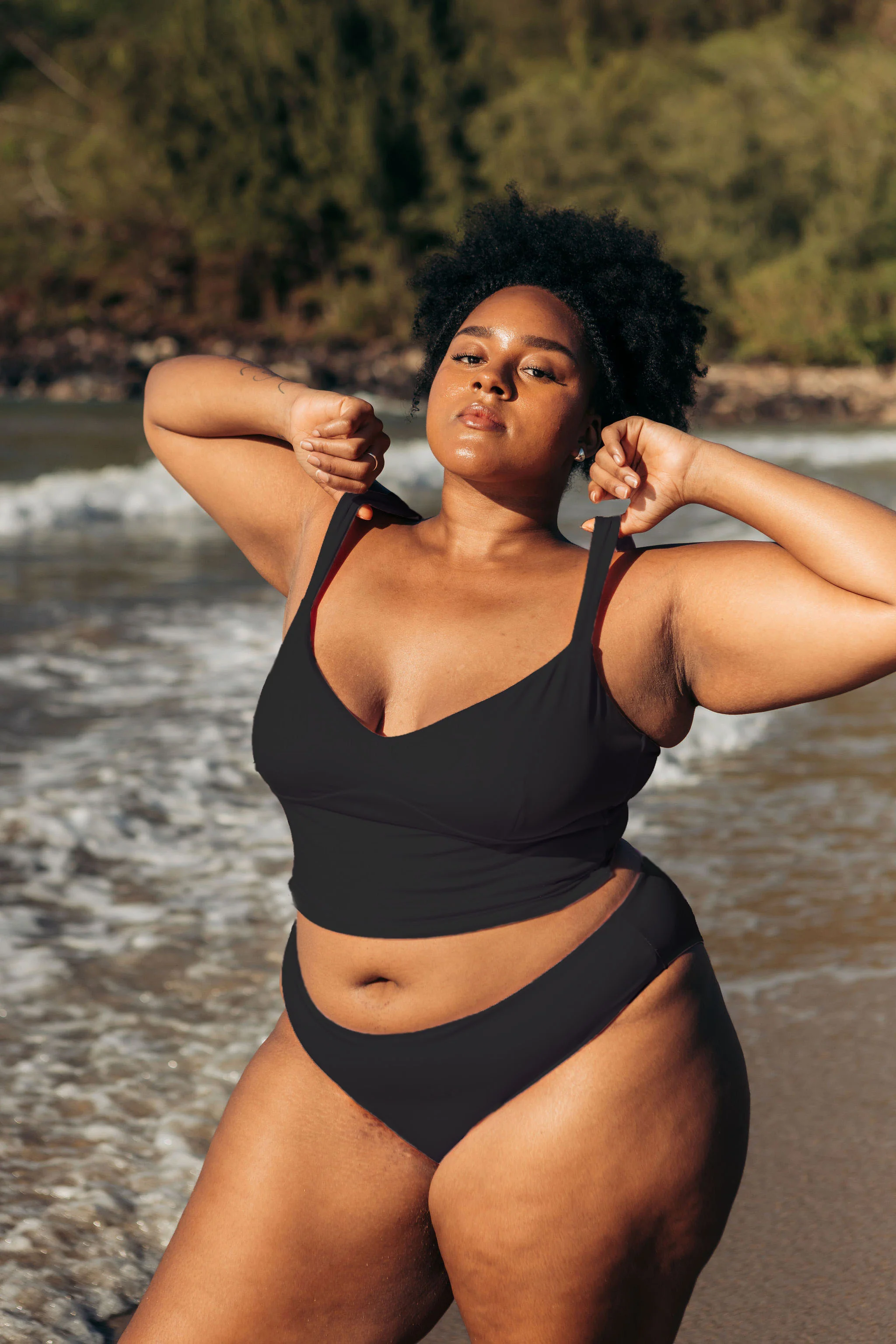 The Sweetheart Tankini - Matte Black - Image 3