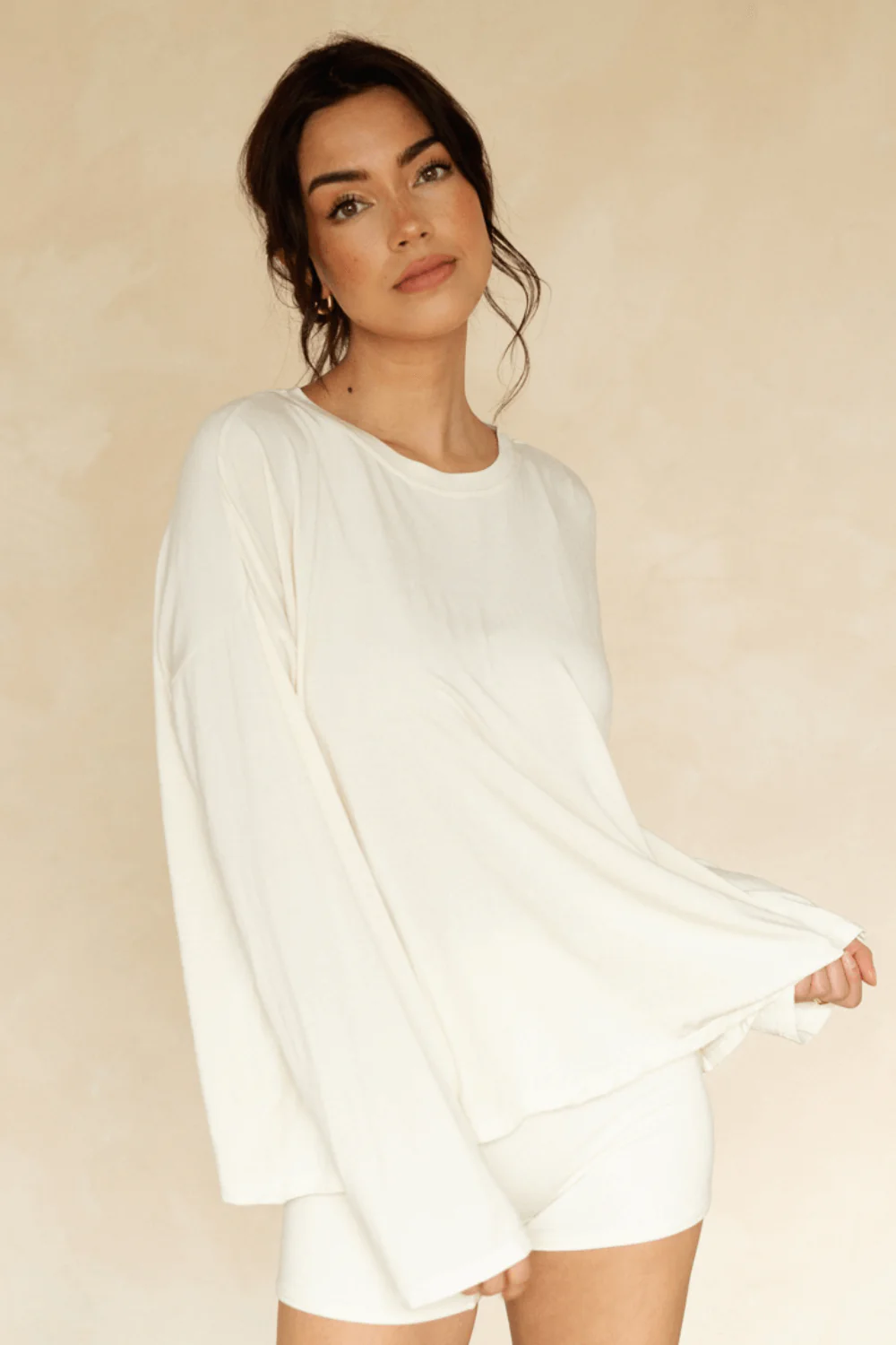 The Cool-Comf Lounge Oversized Long Sleeve - Cream - Image 6