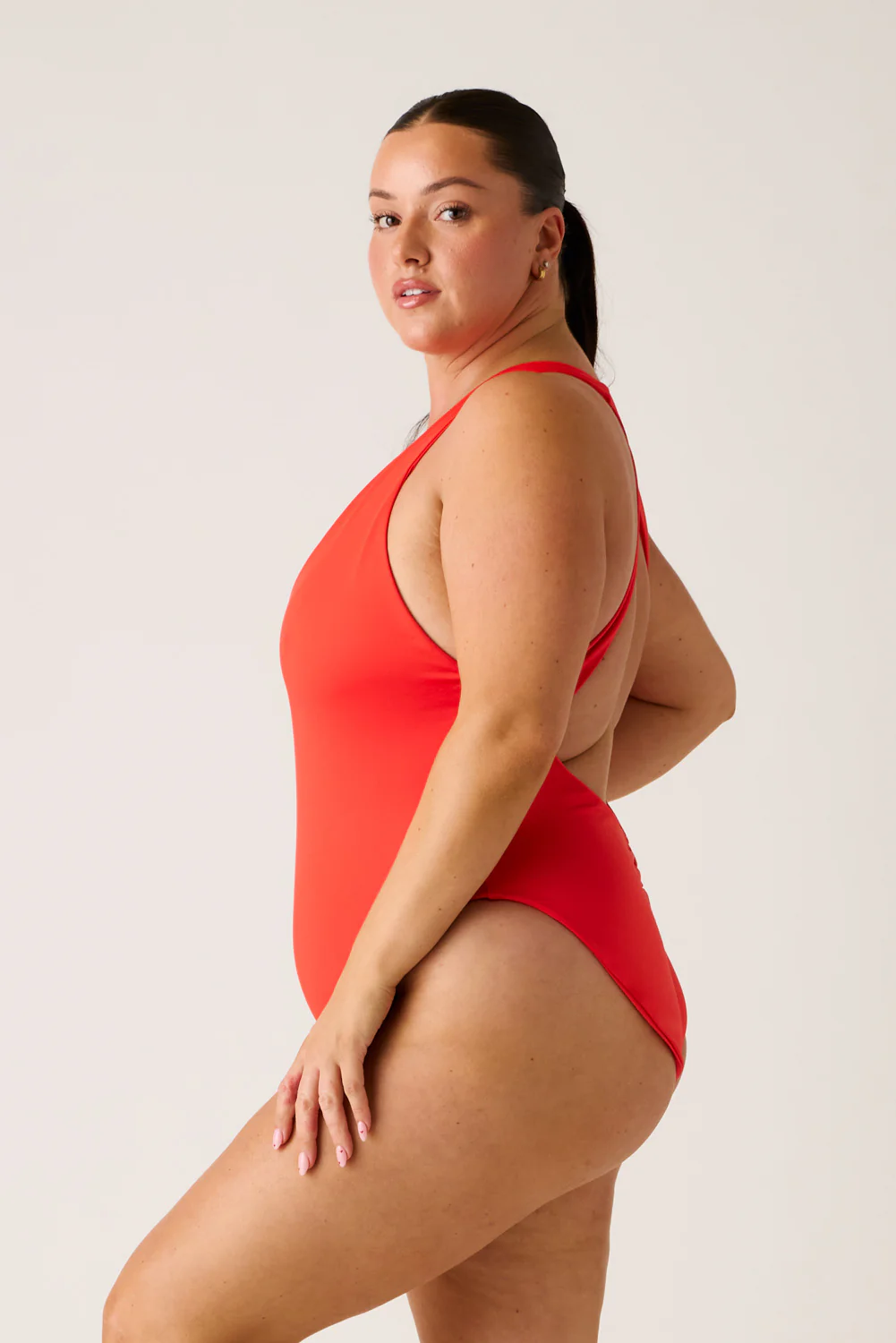 The Crossback One Piece - Fiesta Red - Image 6
