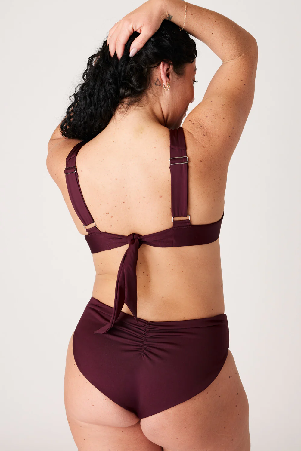 The High-Leg Scrunch Bottom - Dark Cherry - Image 4