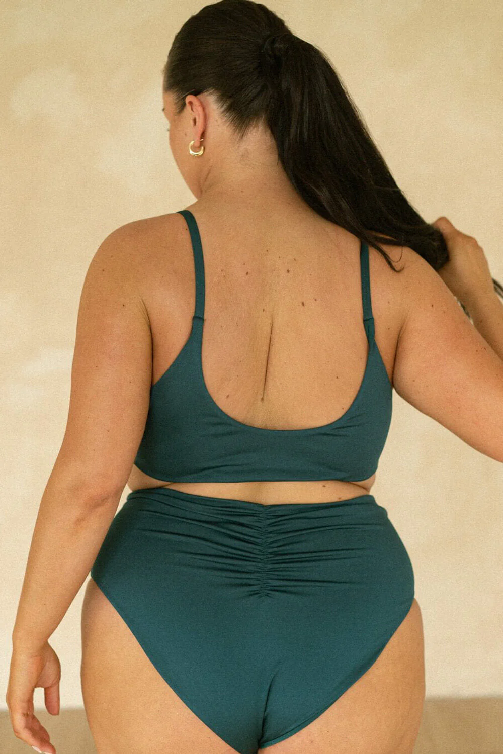 The High-Waisted Scrunch Bottoms - Deep Teal - Image 3
