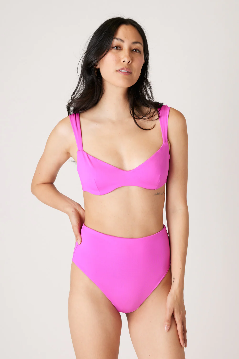 The High-Waisted Scrunch Bottoms - Fuchsia - Image 3