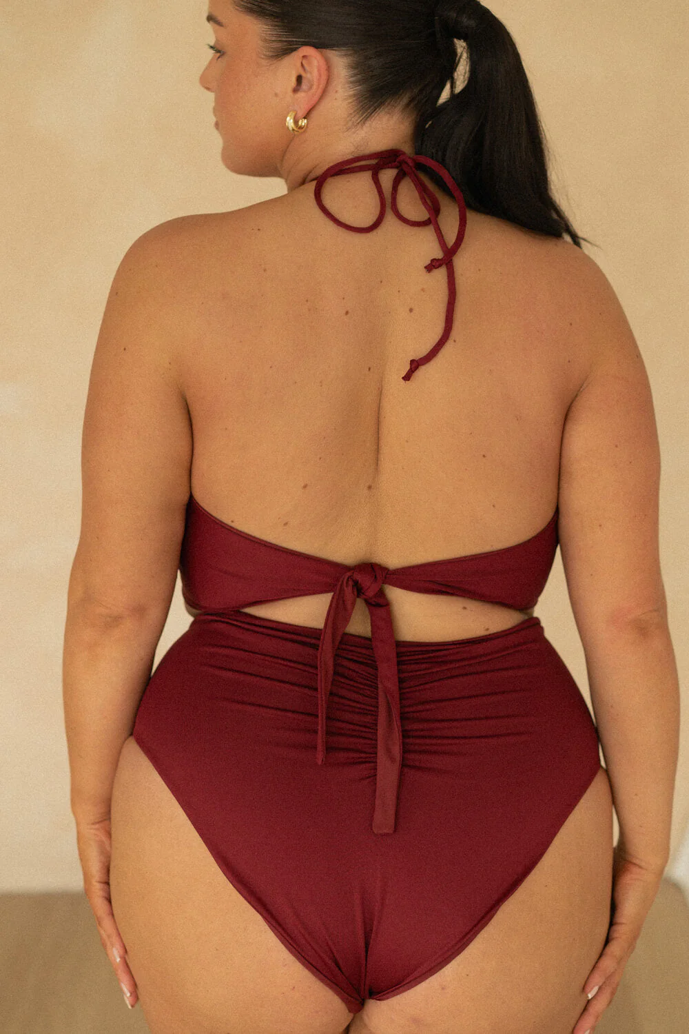 The High-Waisted Scrunch Bottoms - Pomegranate - Image 4