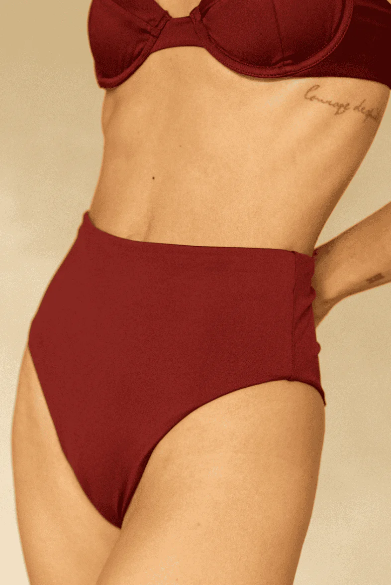 The High-Waisted Scrunch Bottoms - Pomegranate - Image 7