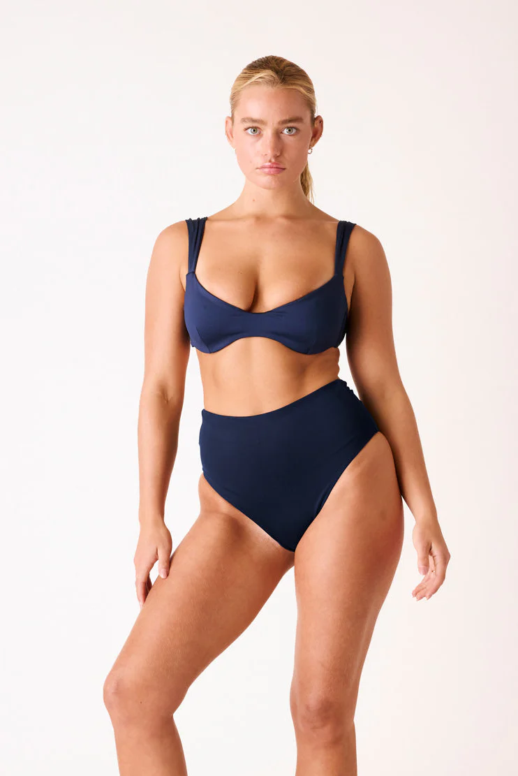 The High-Waisted Scrunch Bottoms - Soft Navy - Image 7