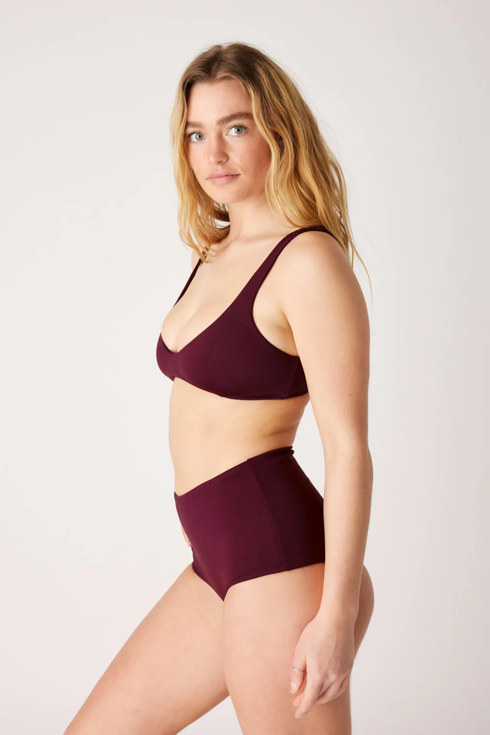 The High-Waisted Surf Bottom - Dark Cherry - Image 5