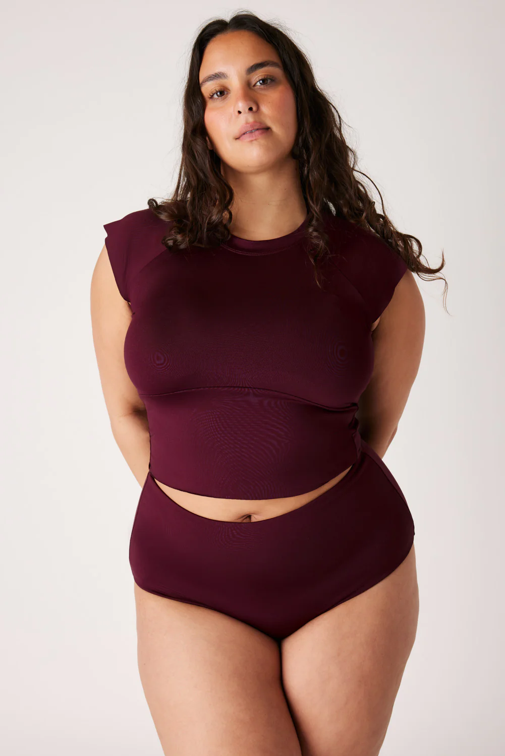 The High-Waisted Surf Bottom - Dark Cherry - Image 6