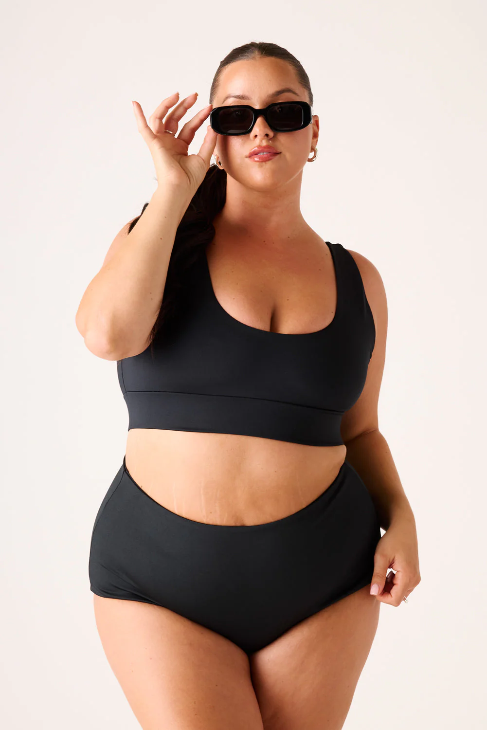 The High-Waisted Surf Bottom - Matte Black - Image 3