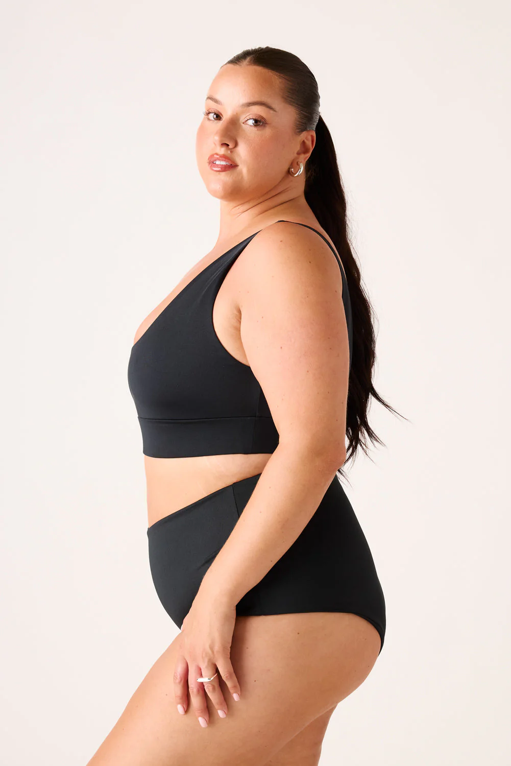 The High-Waisted Surf Bottom - Matte Black - Image 4