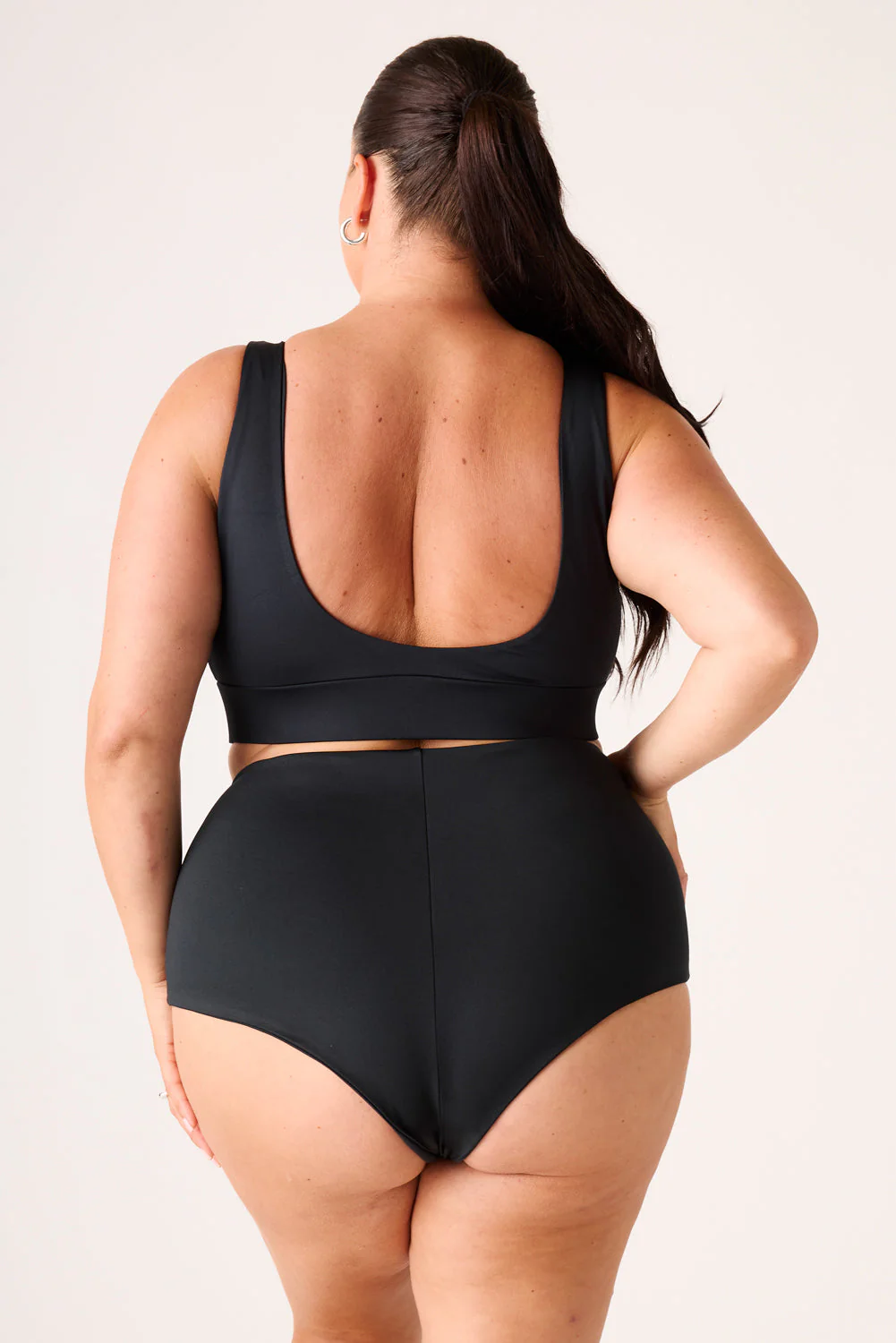 The High-Waisted Surf Bottom - Matte Black - Image 5