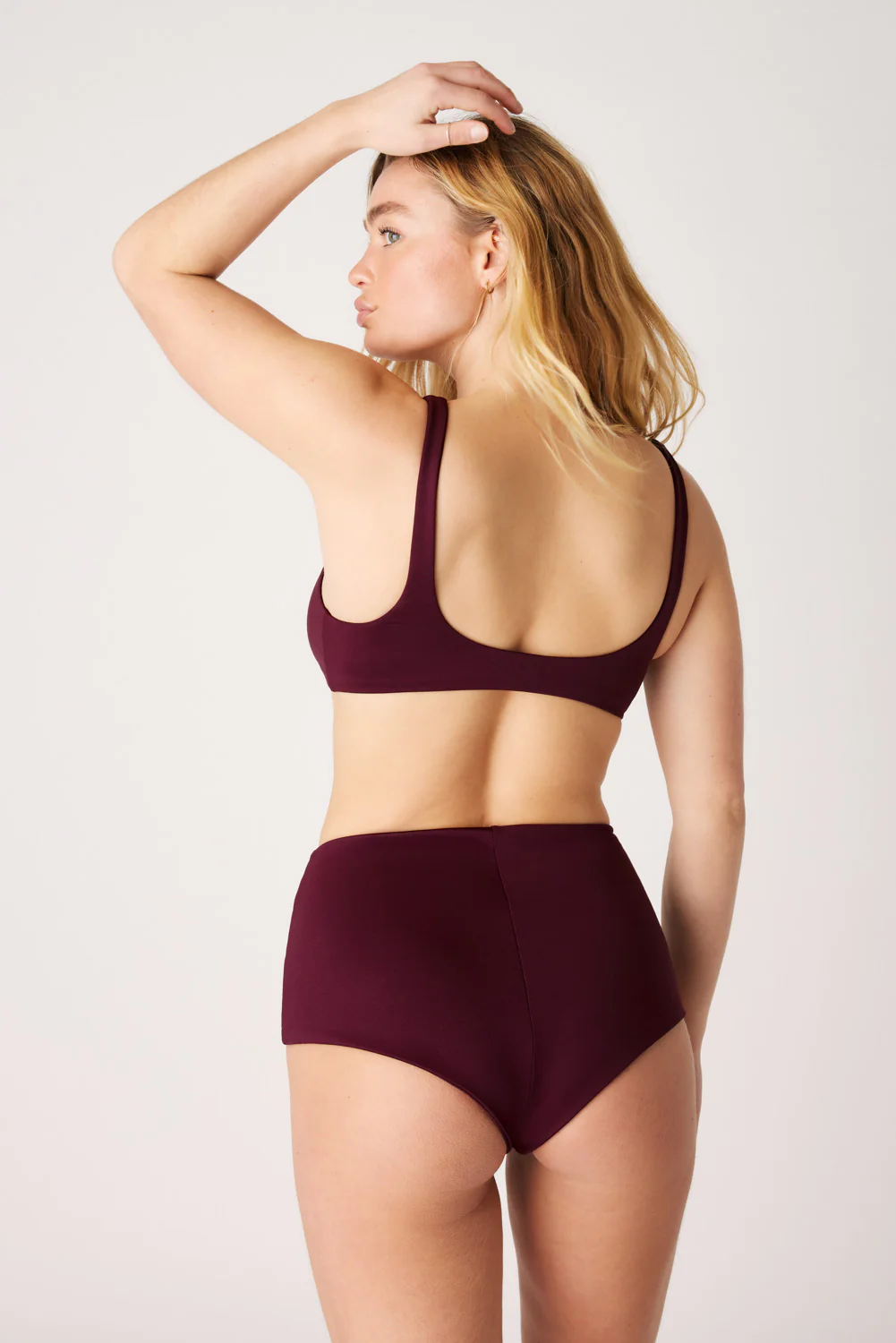 The Plunge Scoop Top - Dark Cherry - Image 3