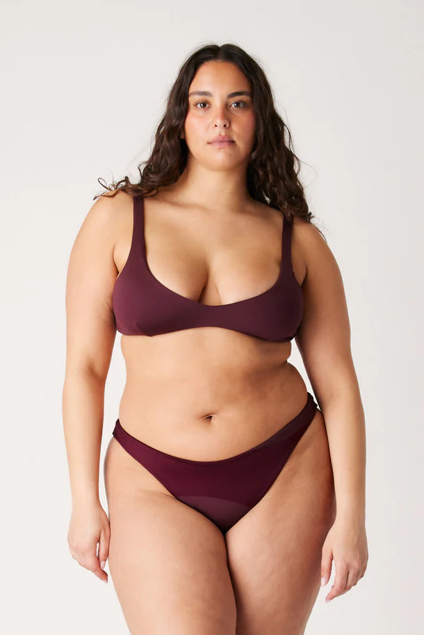 The Plunge Scoop Top - Dark Cherry - Image 5