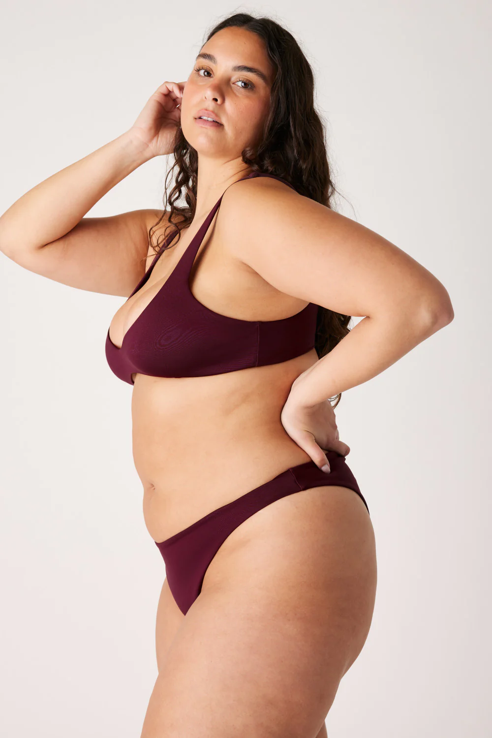 The Plunge Scoop Top - Dark Cherry - Image 6