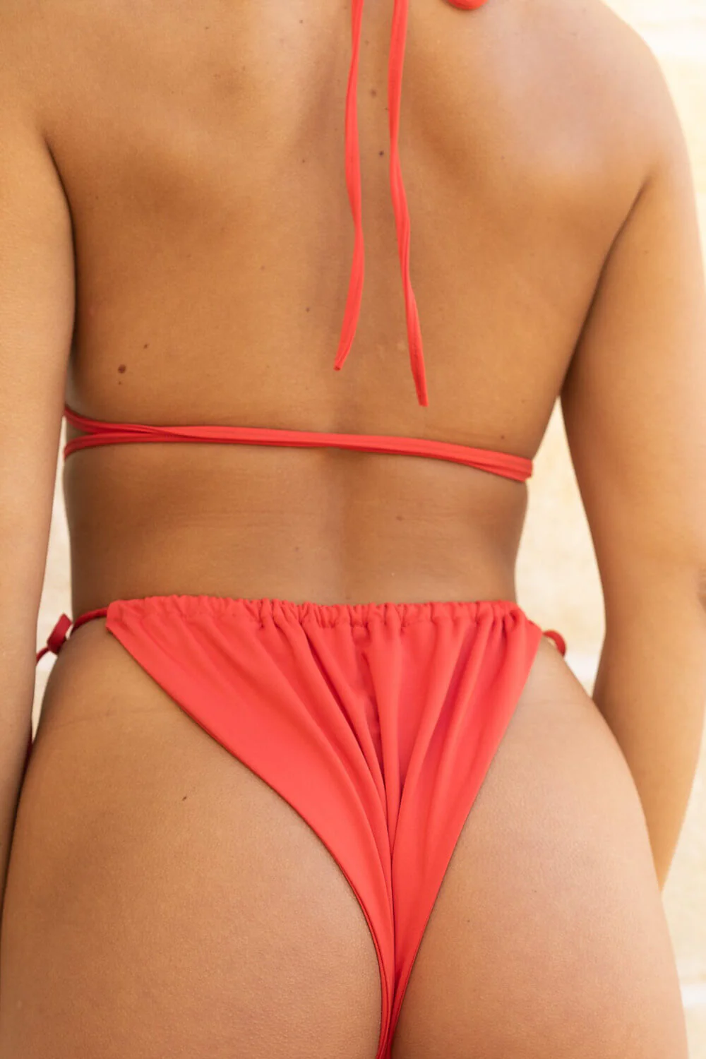 The Ruched Drawstring Bottom - Fiesta Red - Image 3