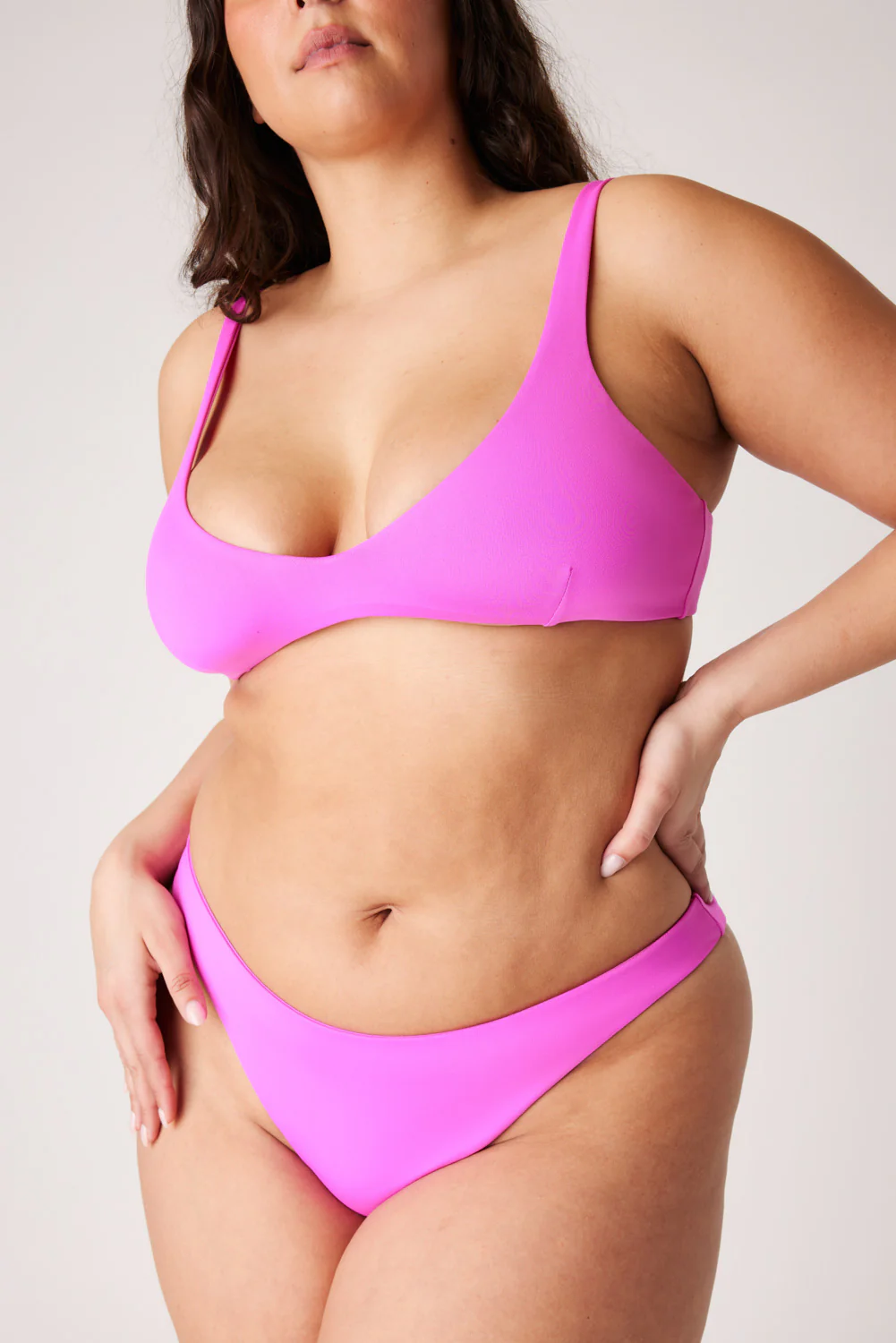 The Plunge Scoop Top - Fuchsia - Image 3