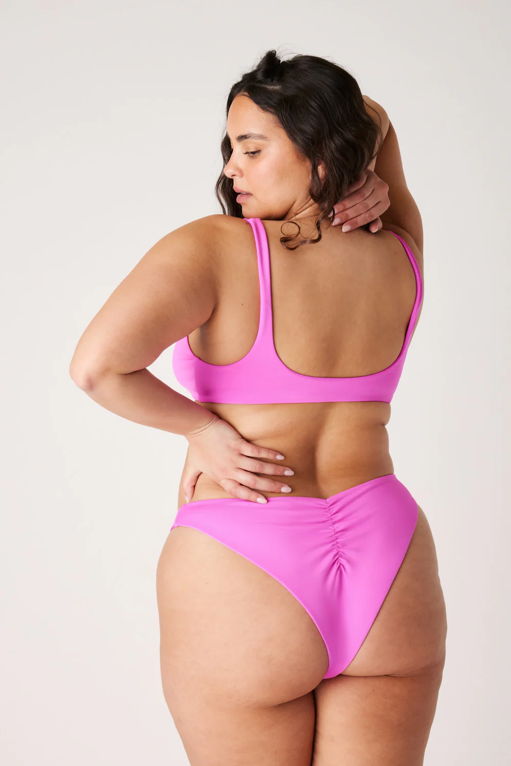 The Plunge Scoop Top - Fuchsia - Image 4