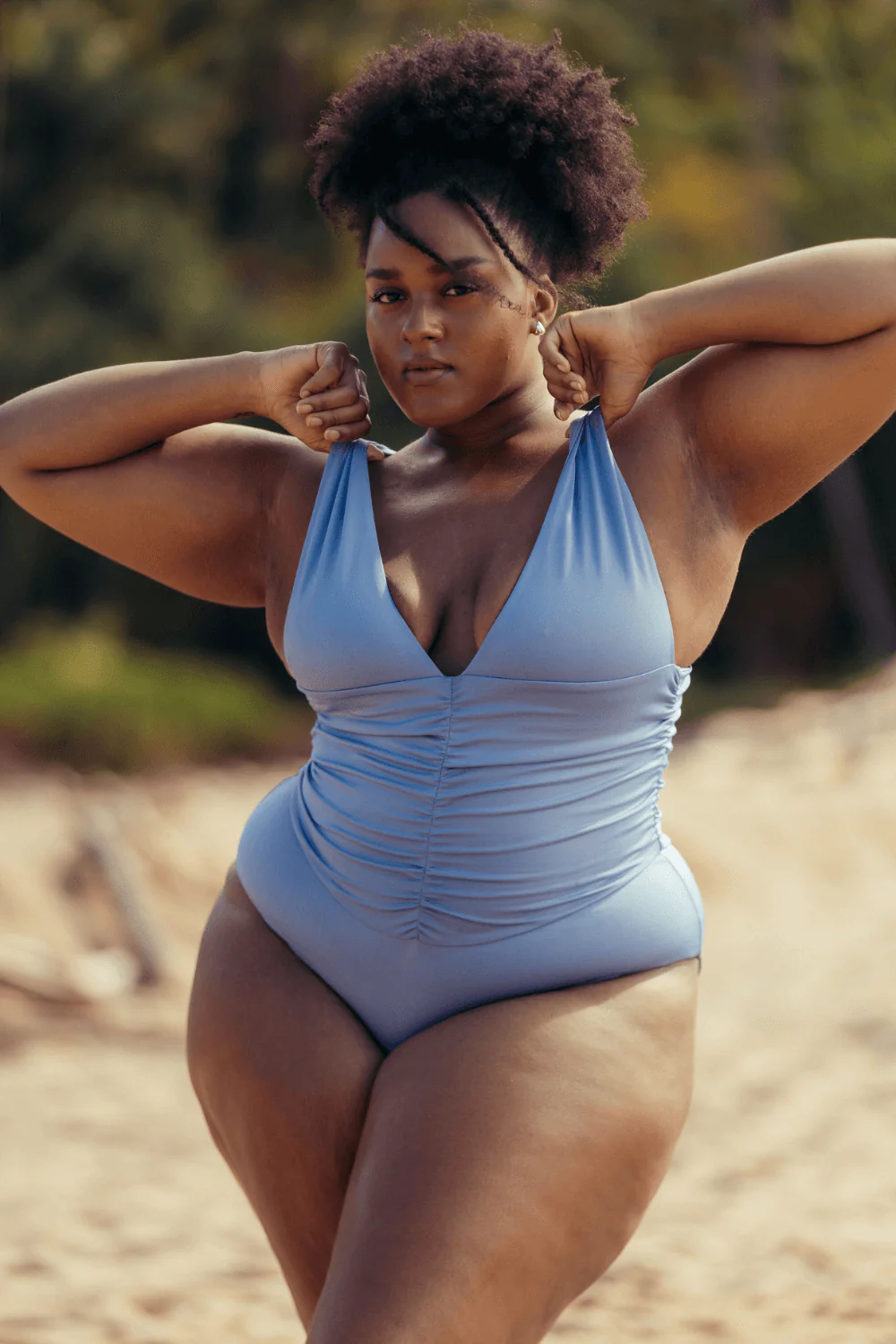 The Sculpting Plunge One Piece - Coastal Blue