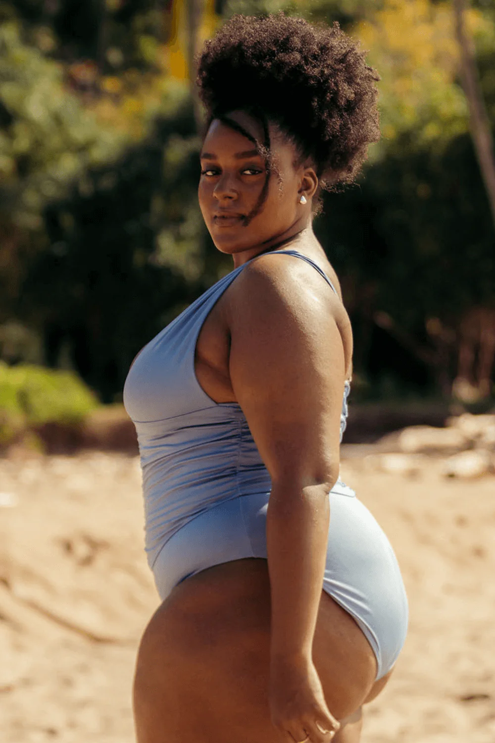 The Sculpting Plunge One Piece - Coastal Blue - Image 2