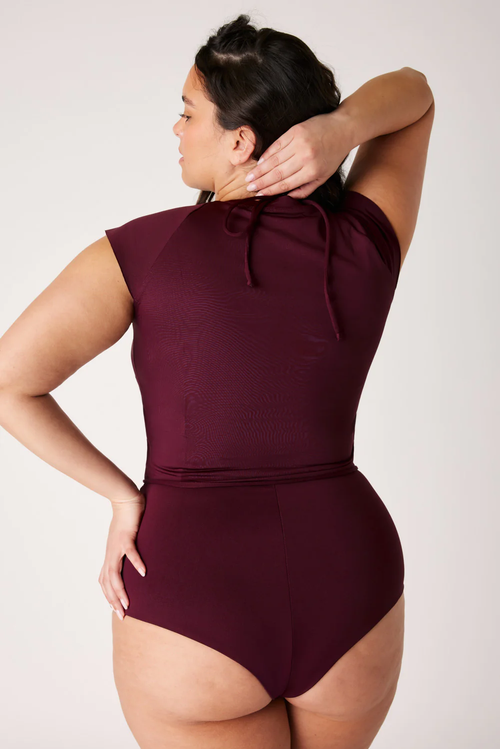 The Short Sleeve Surf Top - Dark Cherry - Image 5