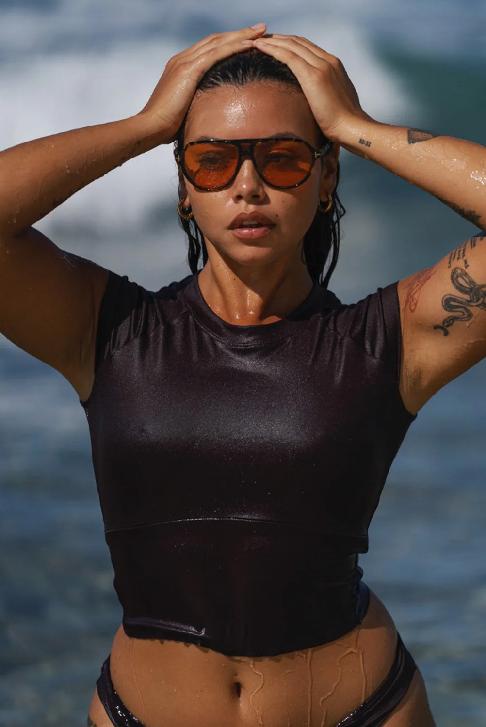 The Short Sleeve Surf Top - Dark Cherry - Image 7