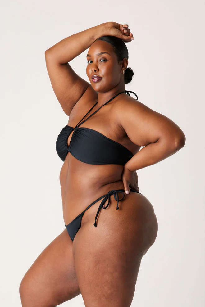 The Side Tie Bottoms - Matte Black - Image 4