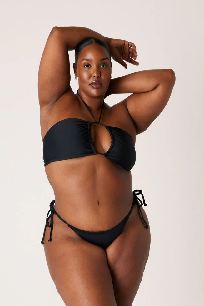 The Side Tie Bottoms - Matte Black - Image 7