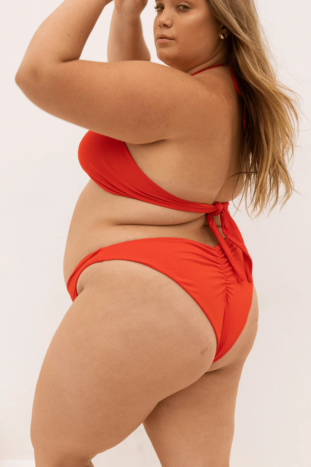 The Sleek Scrunch Bottoms - Fiesta Red - Image 3
