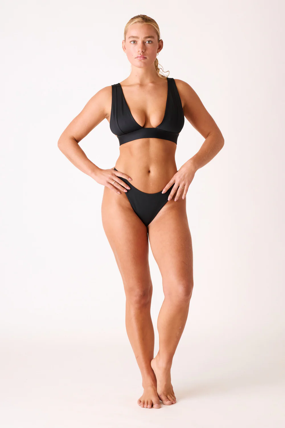 The Sleek Scrunch Bottoms - Matte Black - Image 3