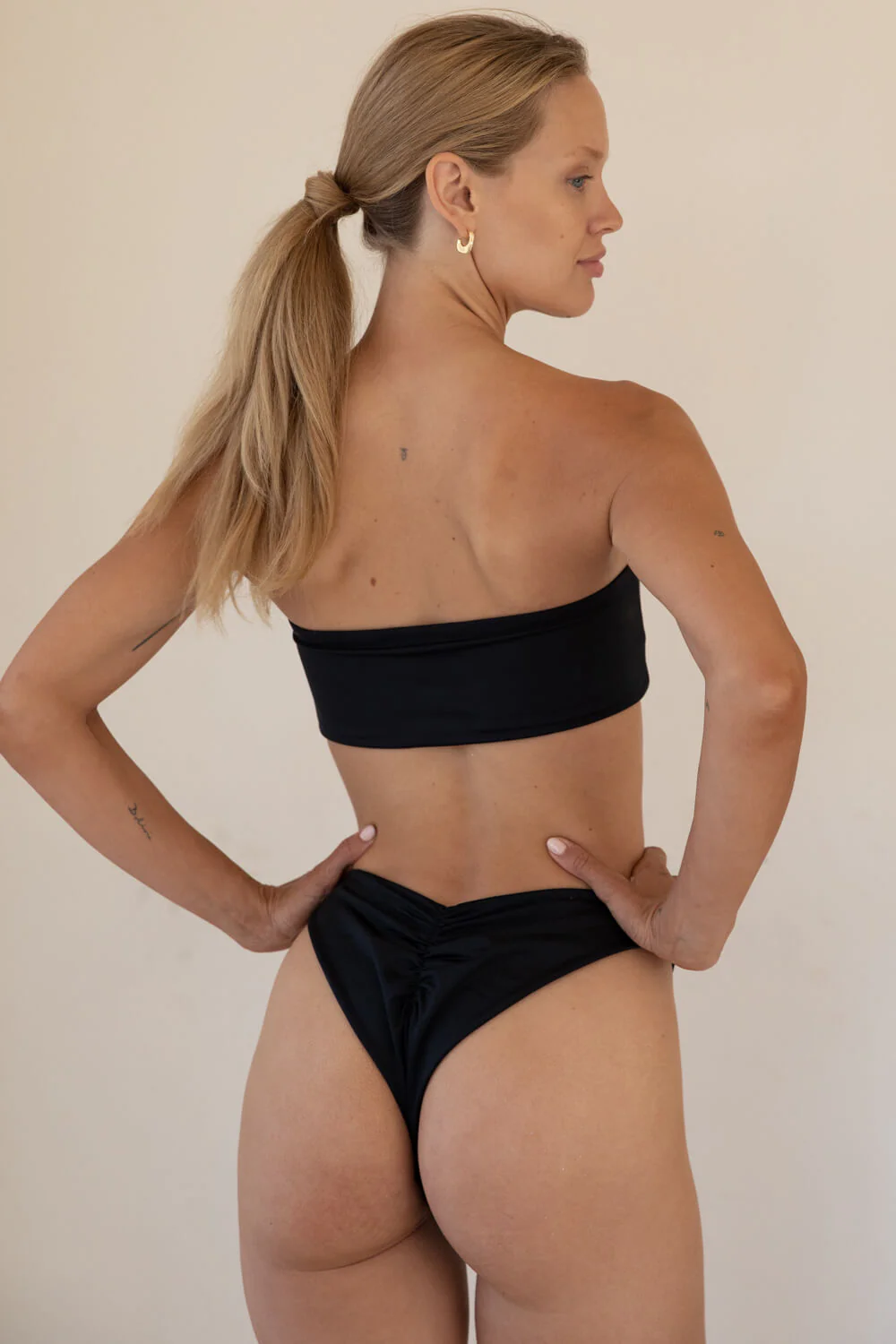 The Sleek Scrunch Bottoms - Matte Black - Image 5