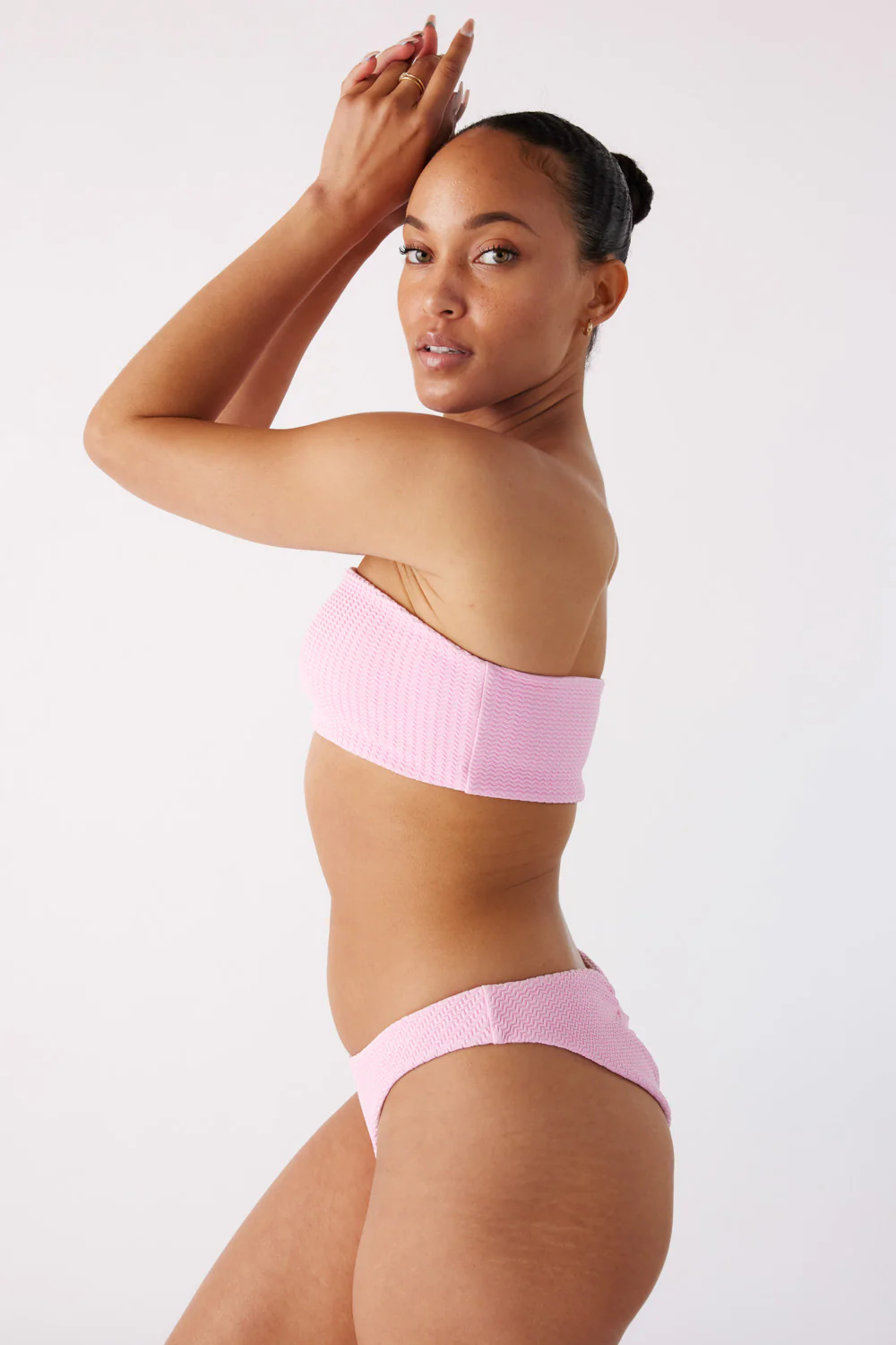 The Sleek Scrunch Bottoms - Peony Pink Ripple - Image 3