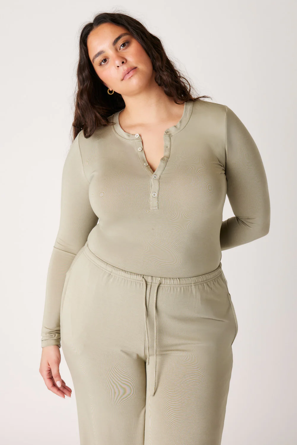 The Cool-Comf Slim Fit Henley - Olive Taupe - Image 6