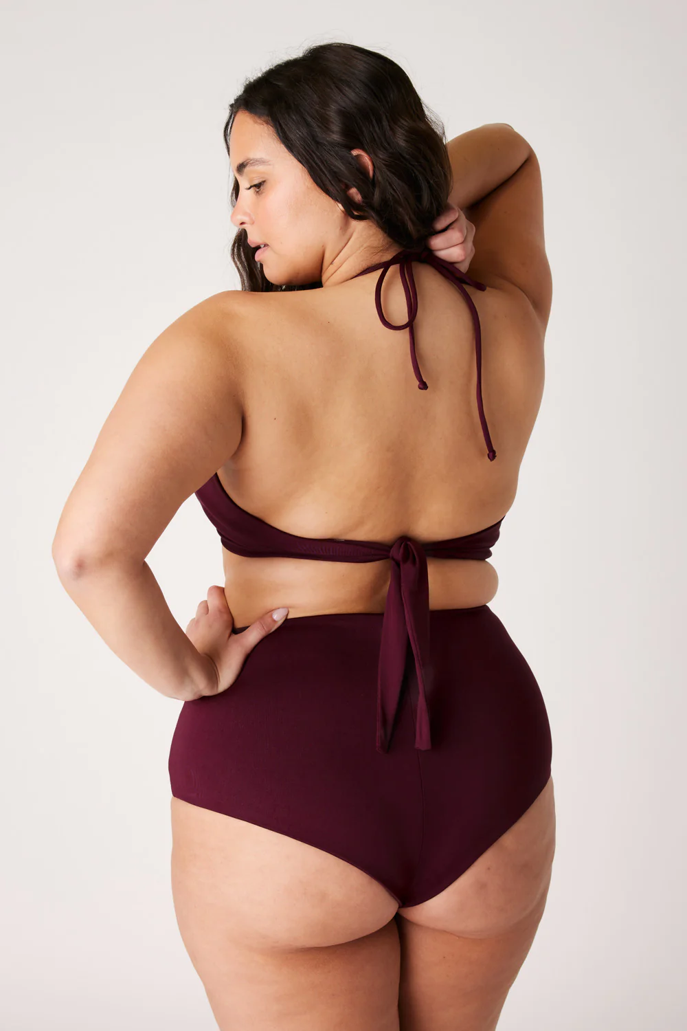 The Tied Up Top - Dark Cherry - Image 4